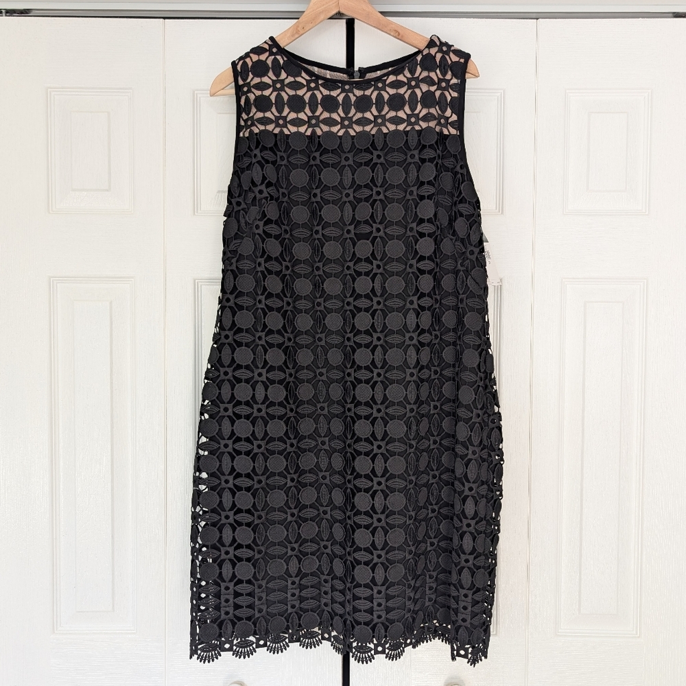 Plus Size Cocktail Dress - Black Lauren Ralph Lauren Sz 18